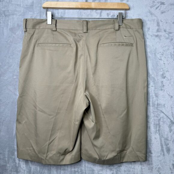 Nike Golf Tour Performance Shorts Mens 36 Tan Pleated Dri Fit Swoosh Walking - Picture 2 of 11